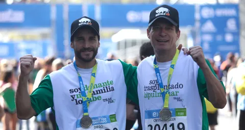 Maratón de Santiago, Cristian Müller, corrío el primer paciente de la clínica sometido a trasplante bipulmonar