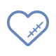 icono corazón con cicatriz