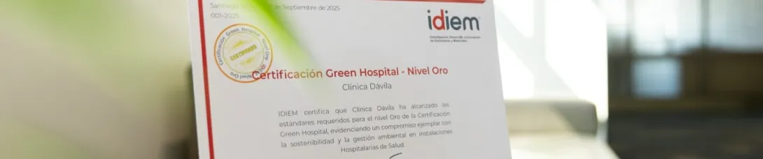 Clínica Dávila Certificación Green Hospital Oro